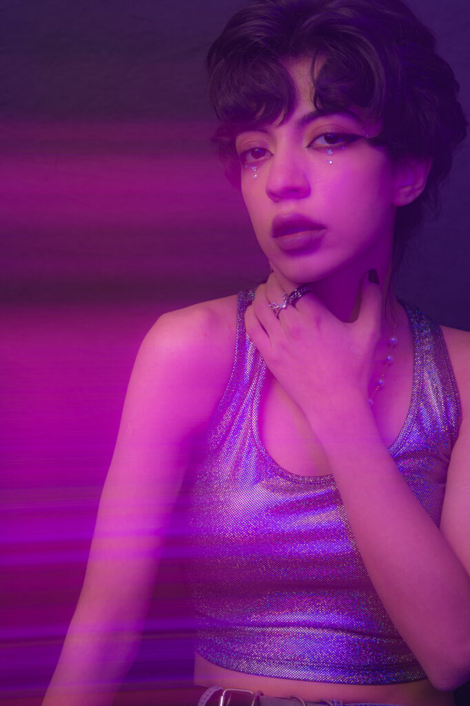 light streak portrait / shutter drag portrait example 11
