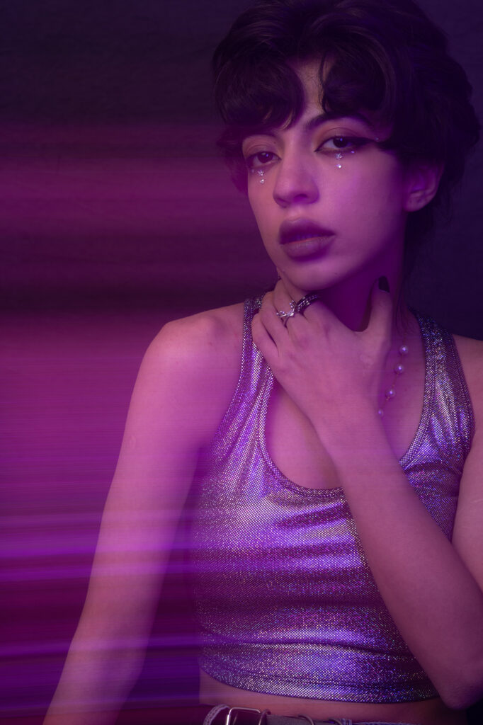 light streak portrait / shutter drag portrait example 11 - Straight Out of Camera (SOOC)