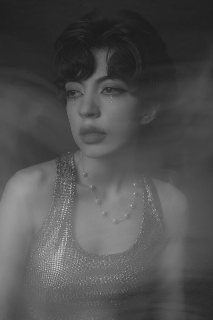 light streak portrait / shutter drag portrait example 12