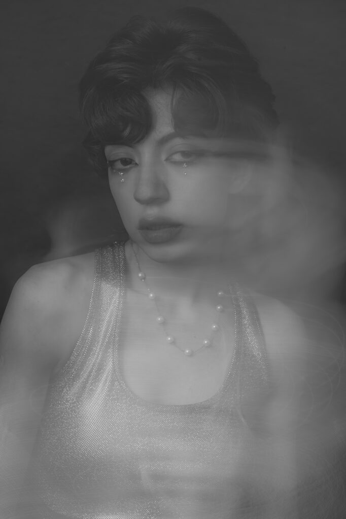 light streak portrait / shutter drag portrait example 13