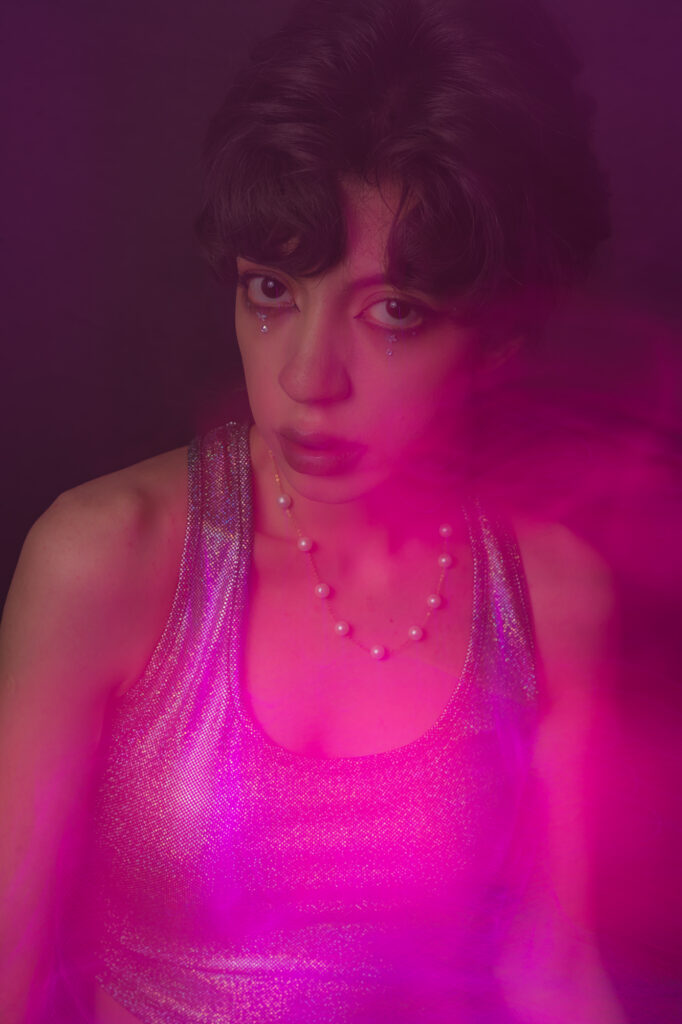 light streak portrait / shutter drag portrait example 5