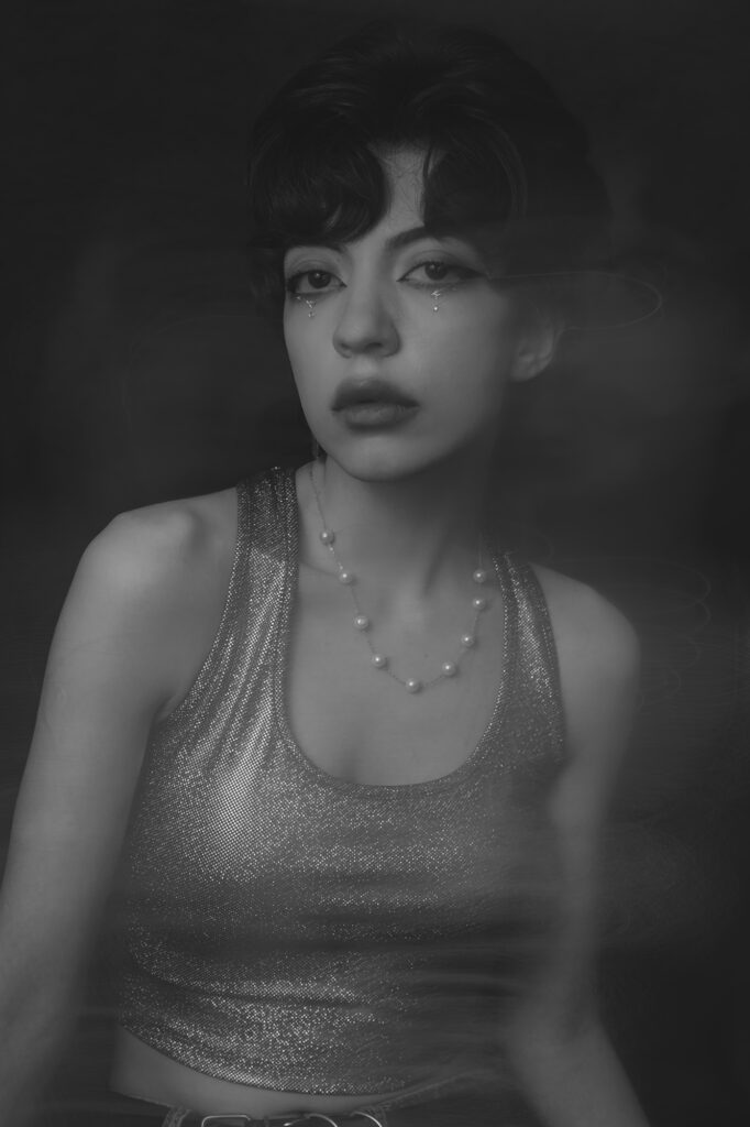 light streak portrait / shutter drag portrait example 14