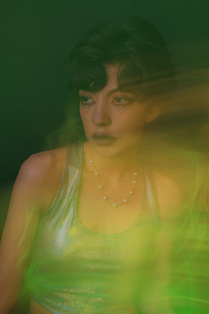light streak portrait / shutter drag portrait example 2