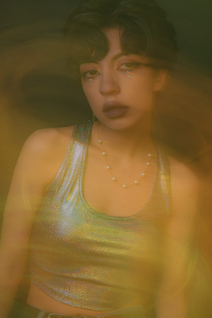 light streak portrait / shutter drag portrait example 9