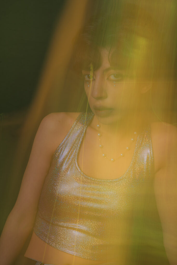 light streak portrait / shutter drag portrait example 7